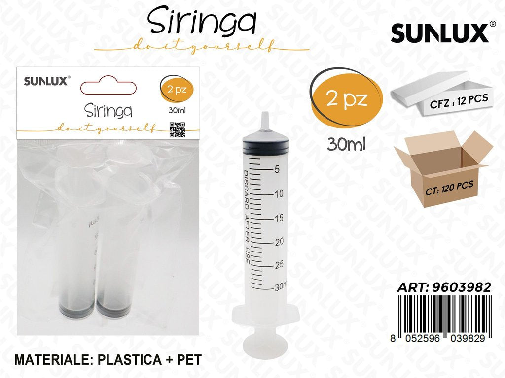 Sunlux Siringa Diy 30ML 2PCS