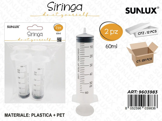 Sunlux Siringa Diy 60ML 2PCS