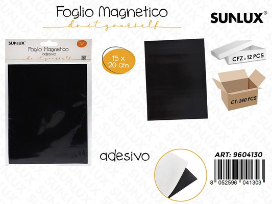 Sunlux Foglio Magnetico Adv Nero 15*20CM