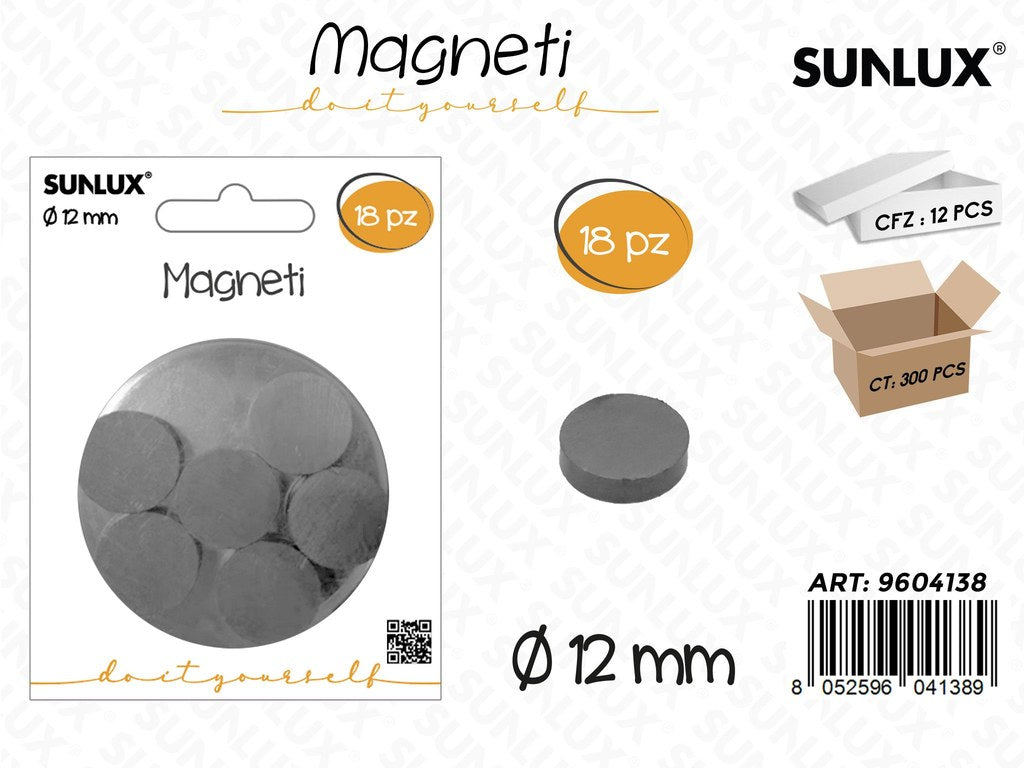 Sunlux Magneti 18PCS D.12MM