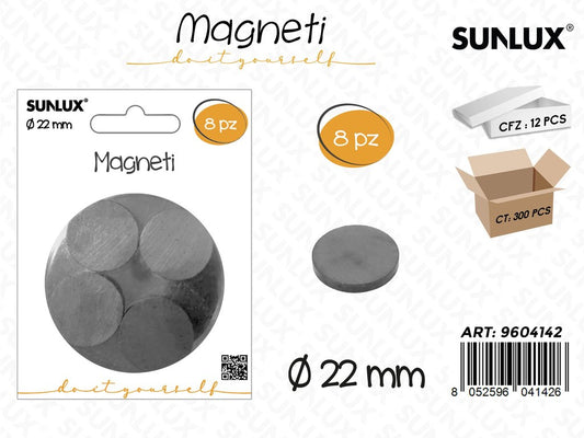 Sunlux Magneti 8PCS D.22MM
