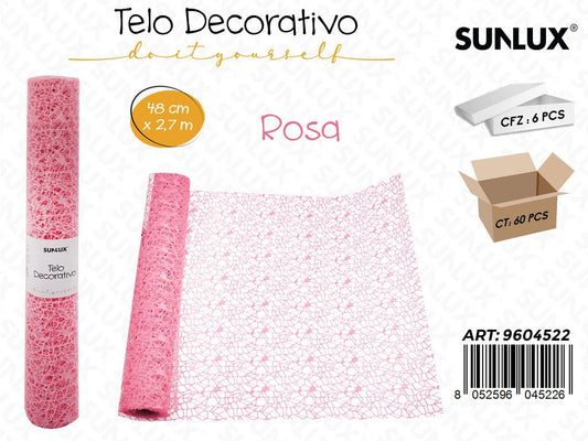 Sunlux Telo Decorativo Rosa 48CM*2.7MT