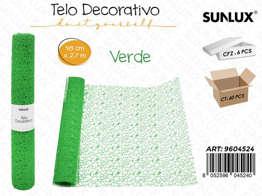 Sunlux Telo Decorativo Verde 48CM*2.7MT
