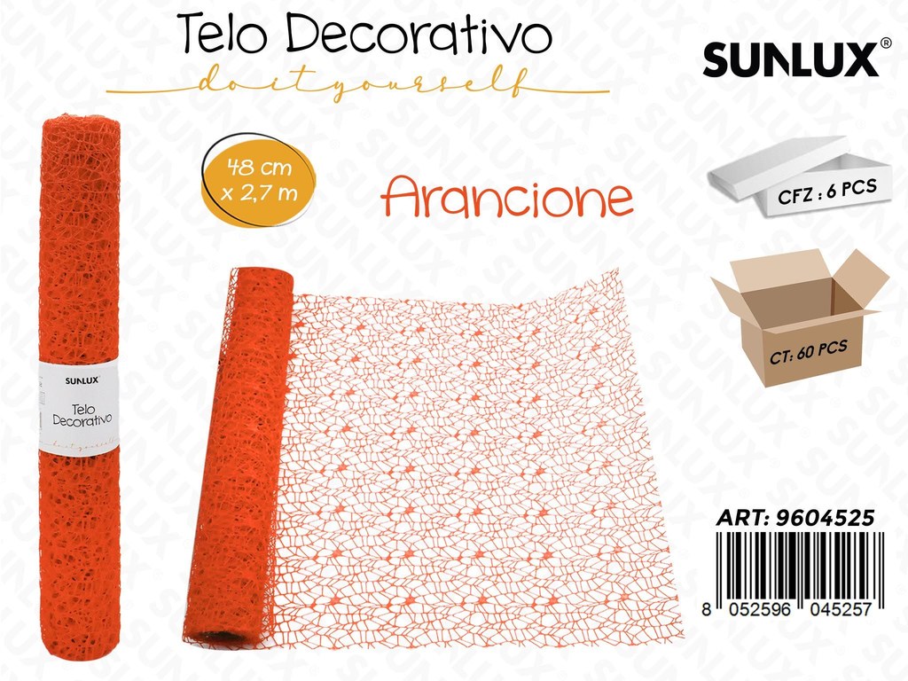 Sunlux Telo Decorativo Arancione 48CM*2.7MT