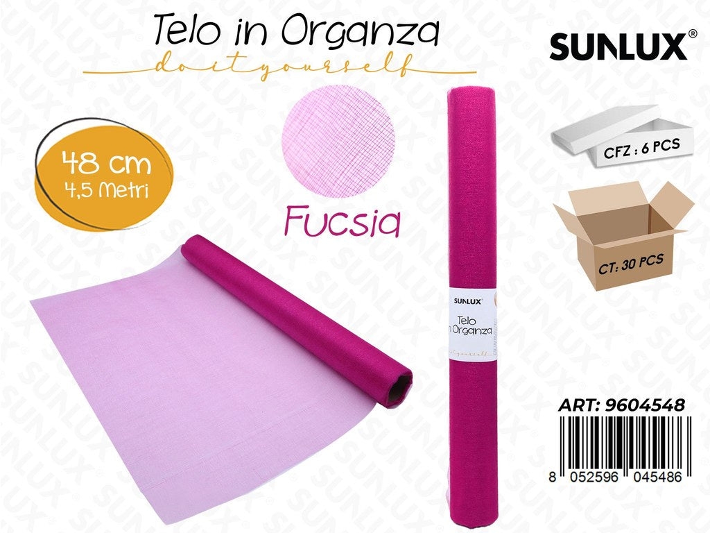 Sunlux Telo Organza Fucsia 48CM*4.5MT