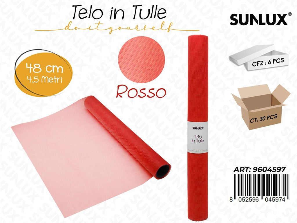Sunlux Telo in Tulle Rosso 48*4.5MT