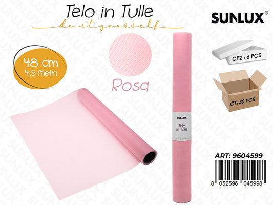 Sunlux Telo in Tulle Rosa 48CM*4.5MT