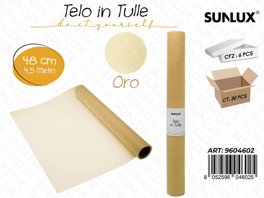Sunlux Telo in Tulle Oro 48CM*4.5MT