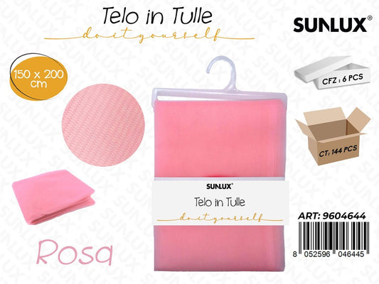 Sunlux Telo in Tulle Rosa 150*200CM