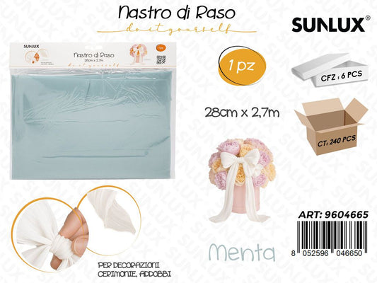 Sunlux Nastro in Raso Menta 28CM*2.7MT