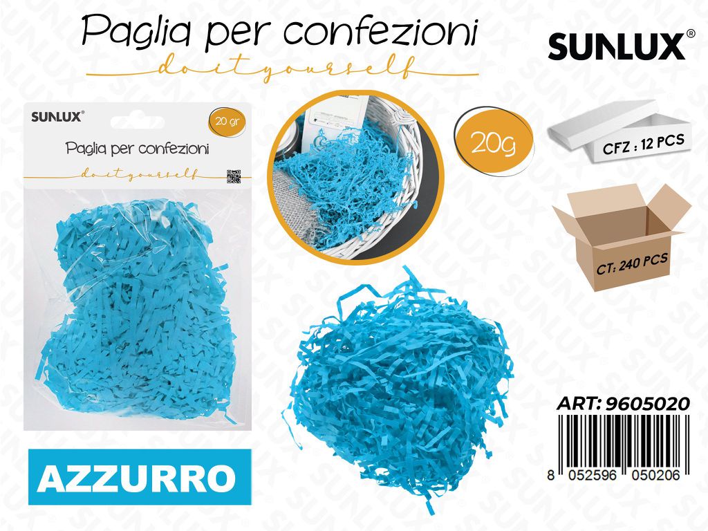 Sunlux Paglia per Confezioni Azzurro 20GR