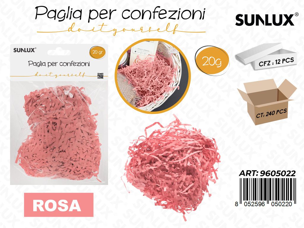 Sunlux Paglia per Confezioni Rosa 20GR