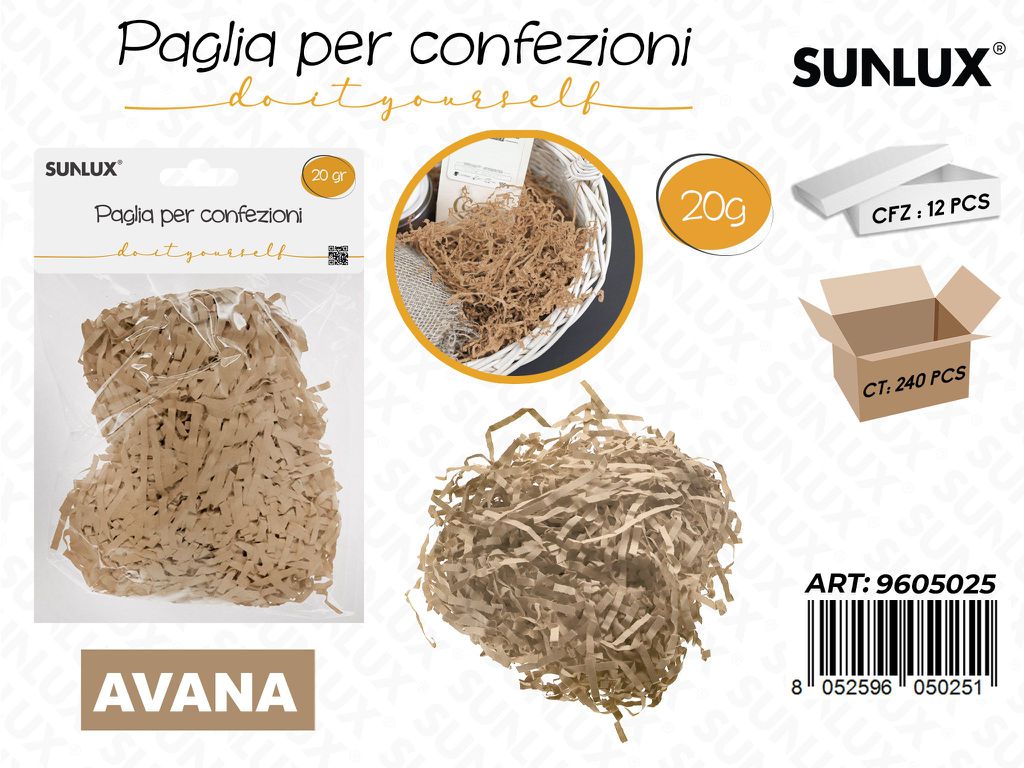 Sunlux Paglia per Confezioni Avana 20GR