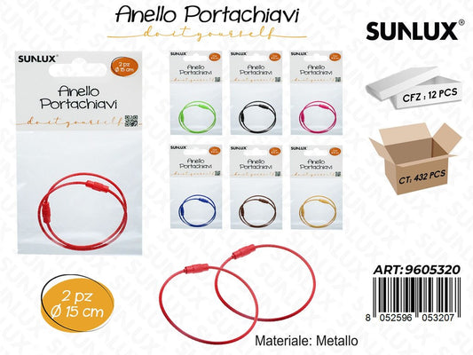 Sunlux Anello Portachiavi 2PCS D.15CM