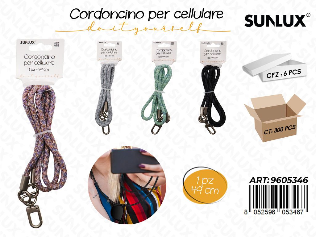 Sunlux Cordoncino Portachiavi Ass. 49CM