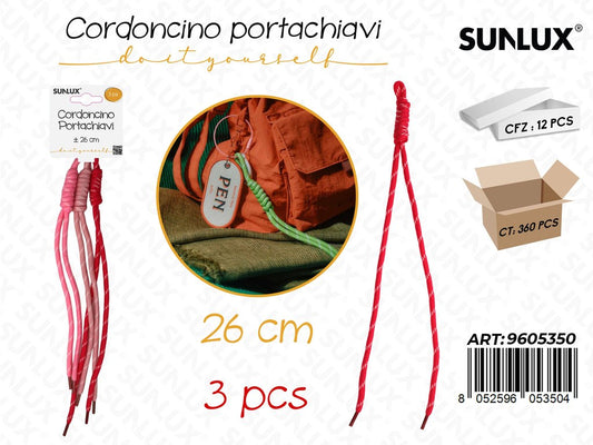 Sunlux Cordoncino Portachiavi 3PCS 26CM