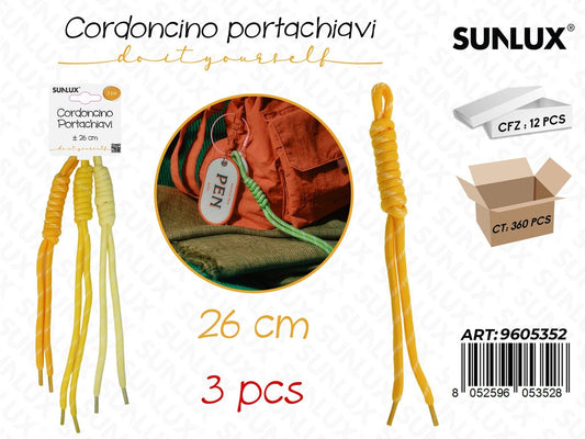 Sunlux Cordoncino Portachiavi 3PCS 26CM