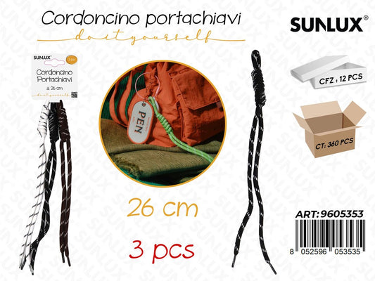 CORDONCINO PORTACHIAVI 3PCS 26CM