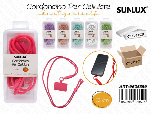 Sunlux Cordoncino per Cellulare Ass. 73CM