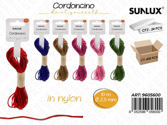Sunlux Cordoncino Nylon Ass. D.2.5MM*10M
