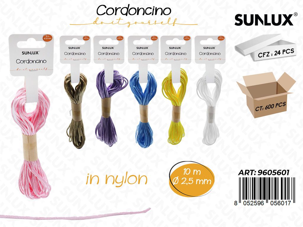 Sunlux Cordoncino Nylon Ass. D.2.5MM*10M
