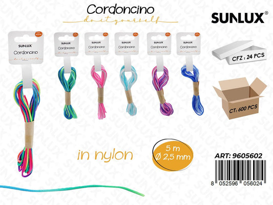 Sunlux Cordoncino Nylon Ass. D.2.5MM*5M