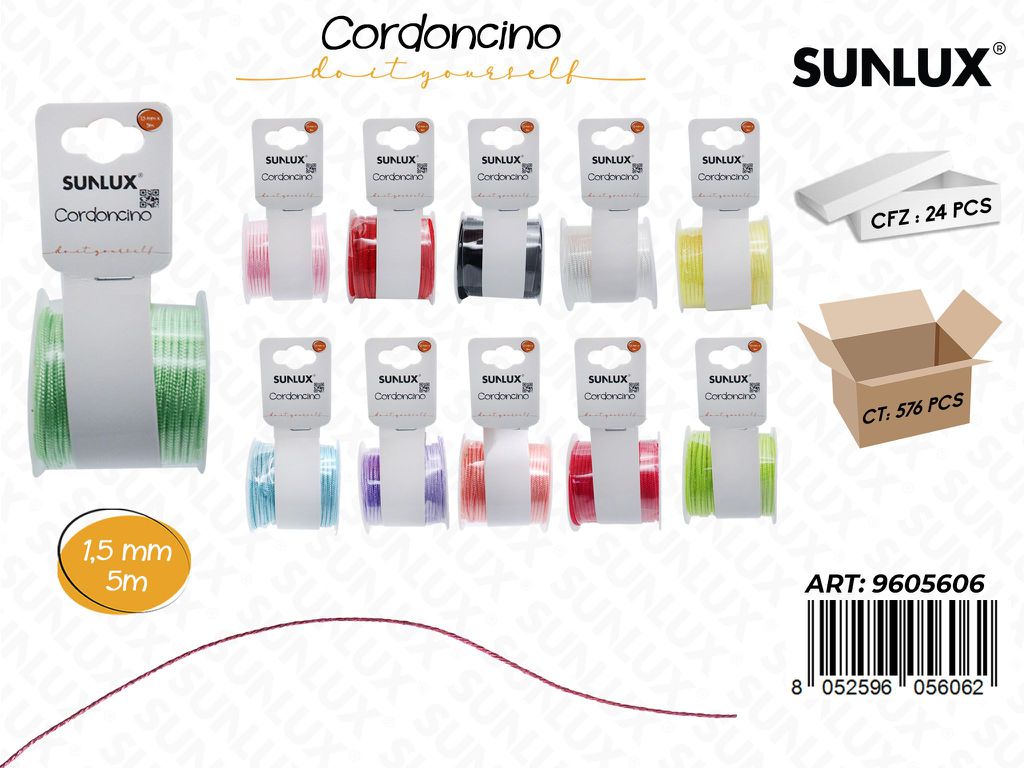Sunlux Cordoncino Ass. D.1.5MM*5M