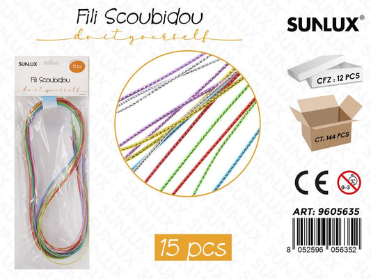 Sunlux Fili Scoubidou Ass. Pvc 15PCS