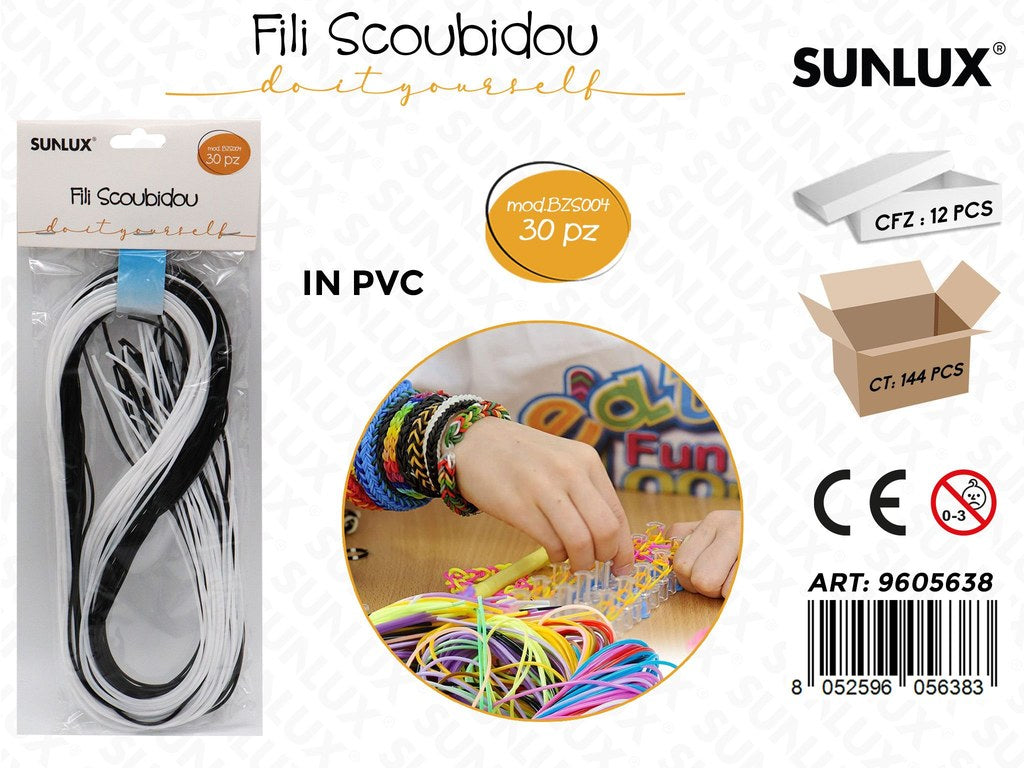 Sunlux Fili Scoubidou Ass. Pvc 30PCS