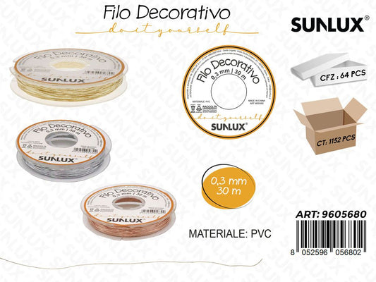 Sunlux Filo Dec. Col. Ass. 0.3MM*30MT