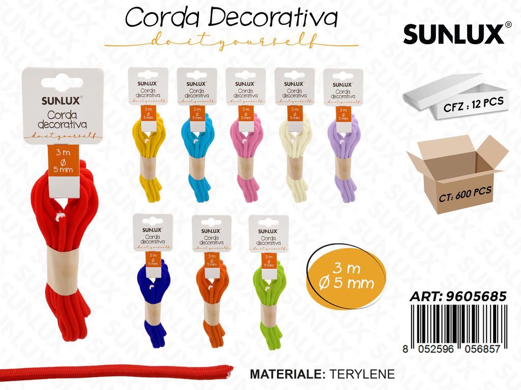 Sunlux Corda Dec. Diy Ass. 3MT*D.5MM