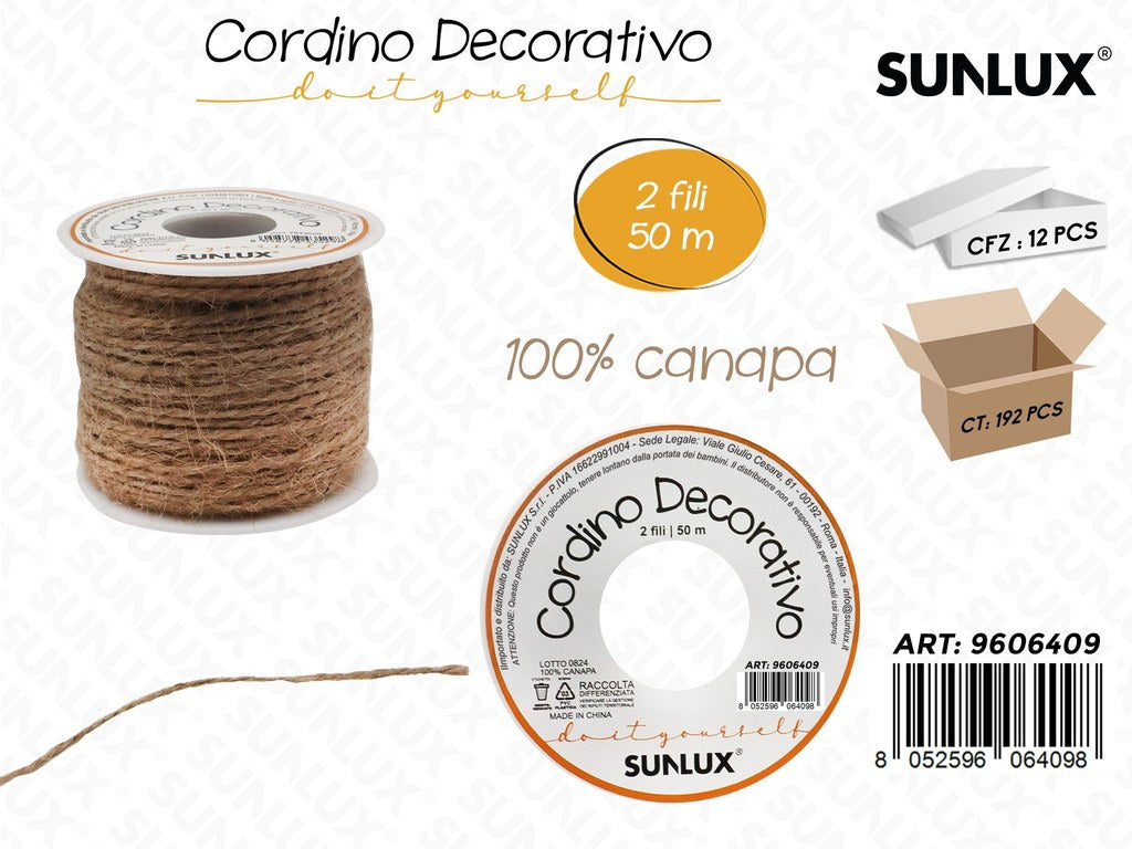Sunlux Cordino Dec. in Canapa 50MT