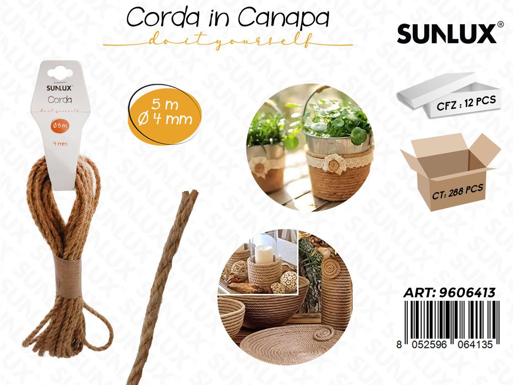 Sunlux Corda di Canapa D.4MM*5MT