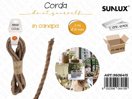 Corda in Canapa D.8MM*3MT