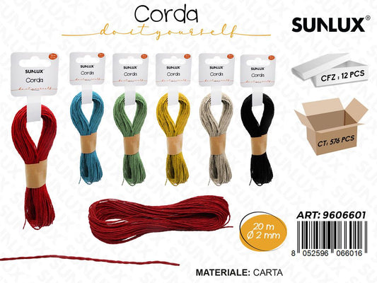 Sunlux Corda di Carta Ass. 20MT*2MM