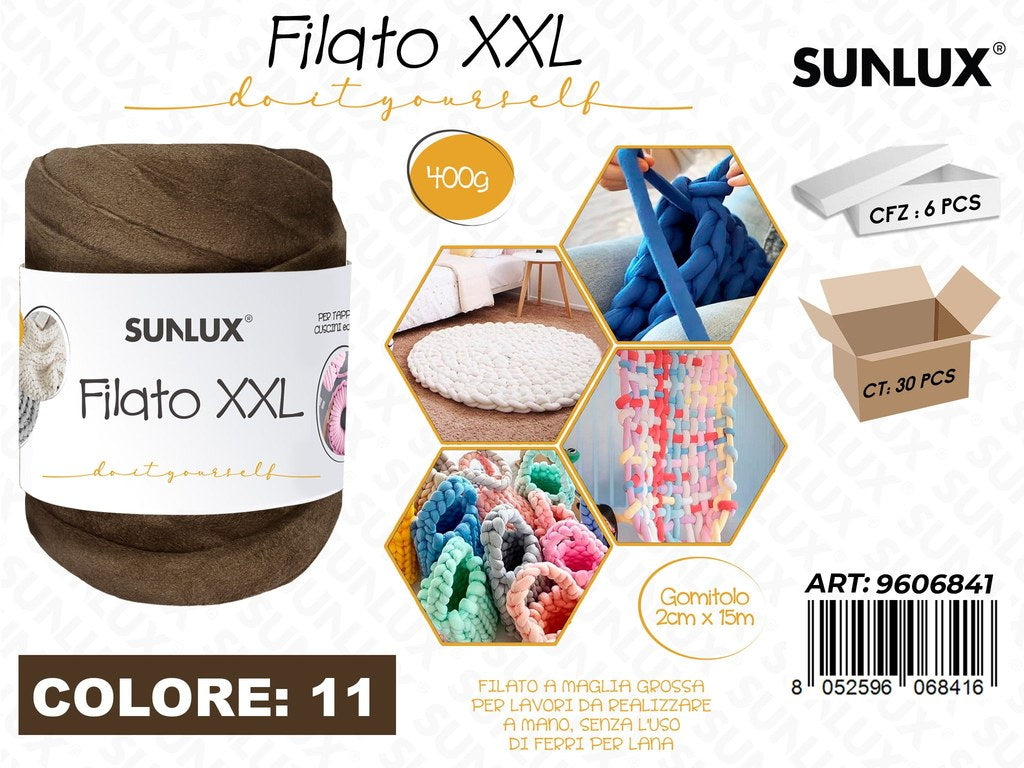 Sunlux Filato Xxl 11 Marrone 400G 2CM*15MT