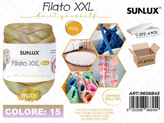 Sunlux Filato Xxl 15 Champagne Iridesc. 400G 2CM*15MT