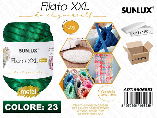 Sunlux Filato Xxl 23 Verde Metal 400G 2CM*15MT