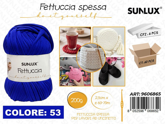 Sunlux Fettuccia Spessa 53 Blu 200G 2.5CM*60-70MT