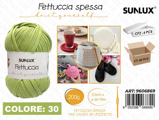 Sunlux Fettuccia Spessa 30 Verde Pistacchio 200G 2.5CM*60-70MT