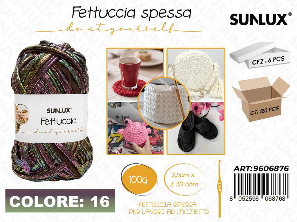 Sunlux Fettuccia Spessa 16 Bronzo Iridesc. 100G 2.5CM*30-35MT