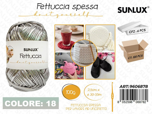 Sunlux Fettuccia Spessa 18 Arg. Iridesc. 100G 2.5CM*30-35MT