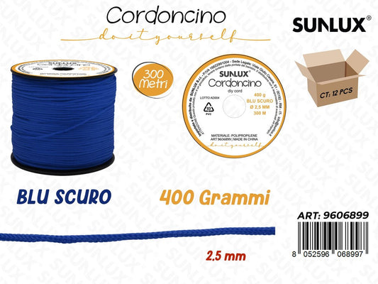 Sunlux Cordoncino Diy Blu Sc. 400GR 2.5MM*30MT