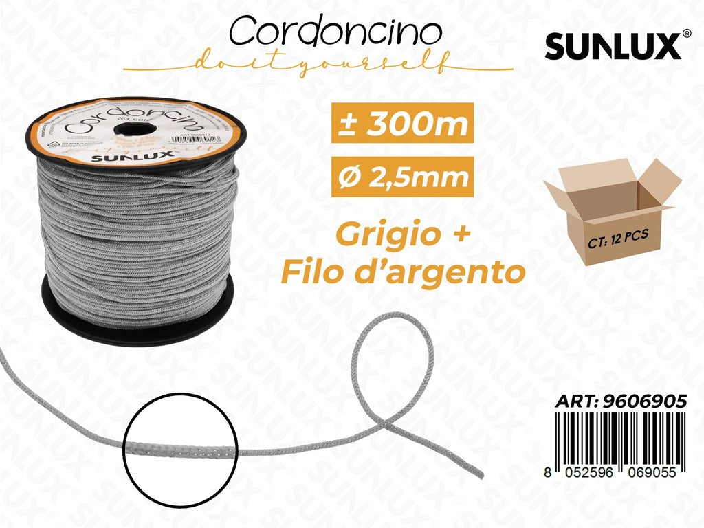 Sunlux Cordoncino Grigio 300MT*2.5MM