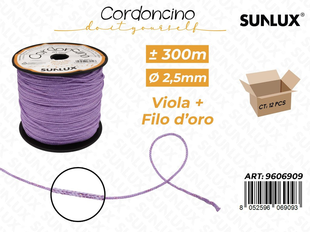 Sunlux Cordoncino Viola 300MT*2.5MM
