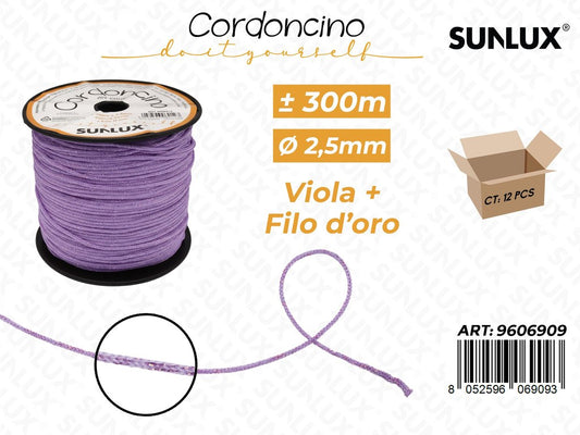 Sunlux Cordoncino Viola 300MT*2.5MM