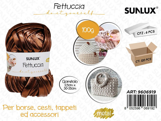 Sunlux Fettuccia Marrone Metal 100GR 2.5*30-35CM