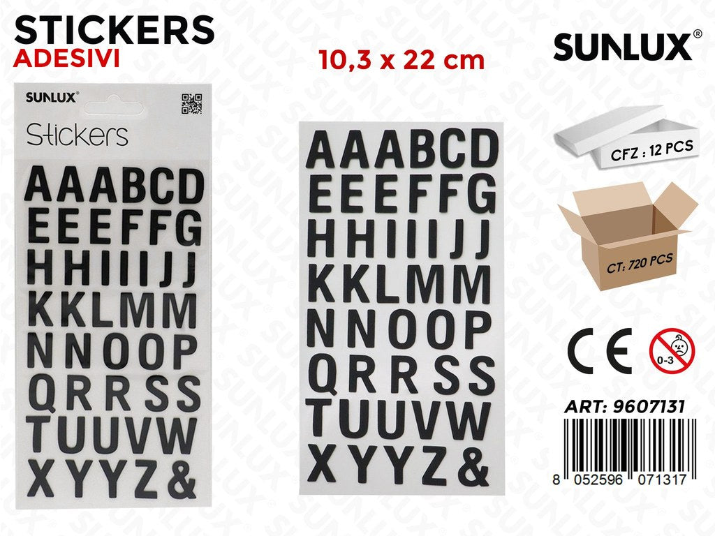 Sunlux Stickers Adv 3D Lettere 10.3*22CM