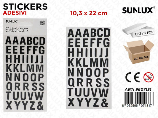 Sunlux Stickers Adv 3D Lettere 10.3*22CM