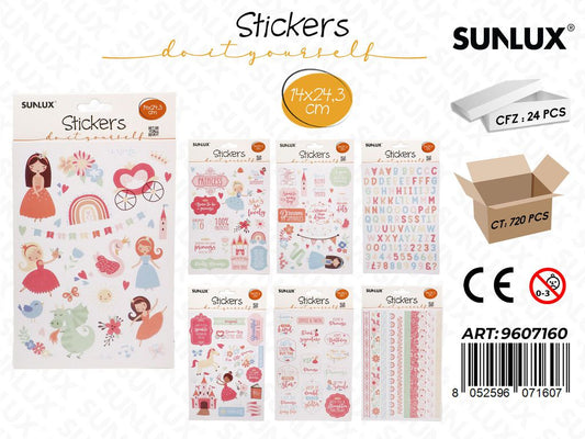 Sunlux Stickers Adv Ass. 14*24.3CM